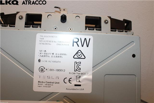 Multimedia display (MCU - Media Controller Unit) til Tesla Model S 2016-2021 (Fase 2)  (1451809S3B|)
