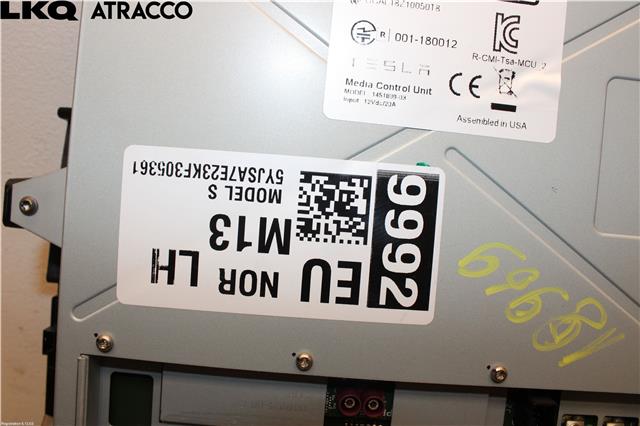 Multimedia display (MCU - Media Controller Unit) til Tesla Model S 2016-2021 (Fase 2)  (1451809S3B|)