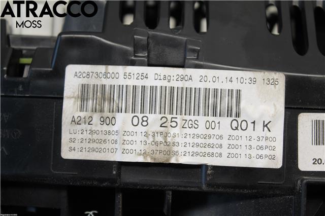 Instrumentpanel til Mercedes E-Klasse 2009-2013 (Fase 1) (W212) (W212) (A2129007129|)