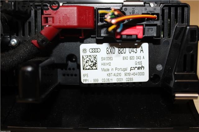 Varmeapparat betjening til Audi A1 2010-2014 (Type I, Fase 1) (8X0820043B|)