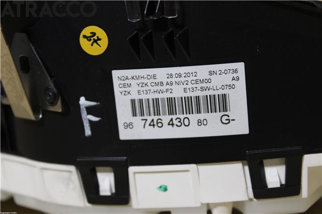 Instrumentpanel til Peugeot 208 2012-2019 (Type I)  (9674643080|)