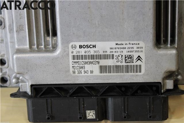 Styreenhet motor til Citroën Berlingo 2019-->> (Type III)  (0281035365|)