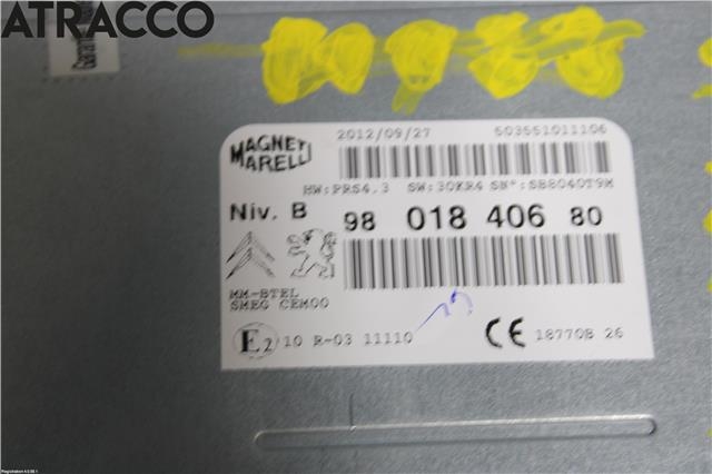Bilstereo til Peugeot 208 2012-2019 (Type I)  (9801840680|)
