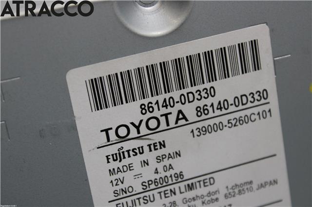Bilstereo til Toyota Yaris 2014-2020 (Type III, Fase 2)  (861400D330|)
