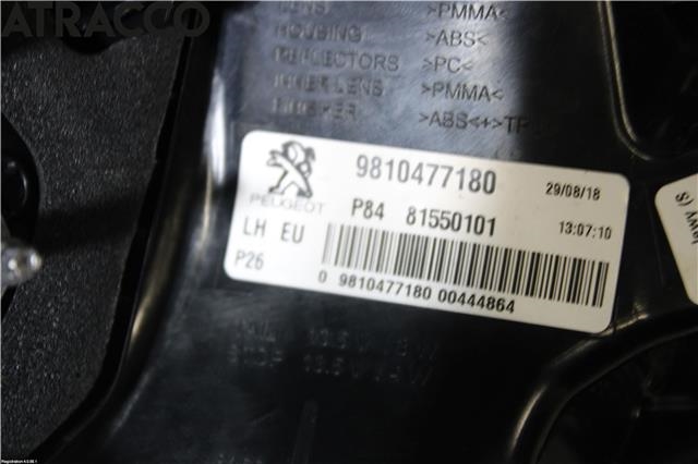 Baklykt venstre til Peugeot 3008 2016-->> (Type II)  (9810477180|)