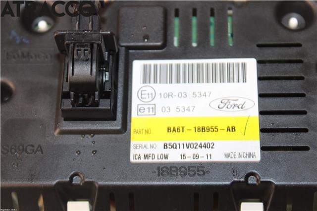 Multimedia display (MCU - Media Controller Unit) til Ford Fiesta 2008-2012 (Type VI, Fase 1)  (1766039|)