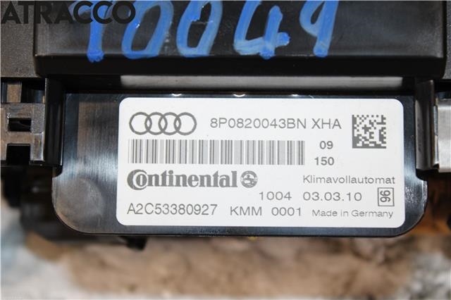 Varmeapparat betjening til Audi A3 2009-2012 (Type II, Fase 2)  (8P0820043BN|)