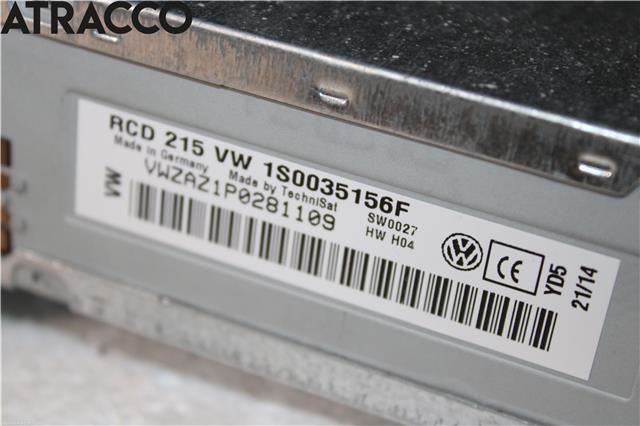 Bilstereo til VW Up 2012-2019  (1S0035156F|)