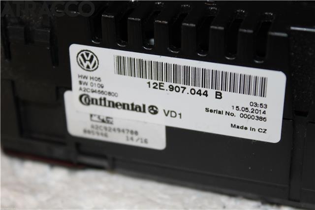 Varmeapparat betjening til VW E-Up 2013-2019 (12E907044B|)