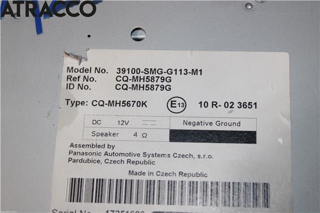 Bilstereo til Honda Civic 2006-2011 (Type VIII)  