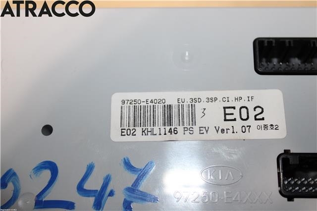 Varmeapparat betjening til Kia Soul 2014-2019 (Type II)  (97250E4020|)