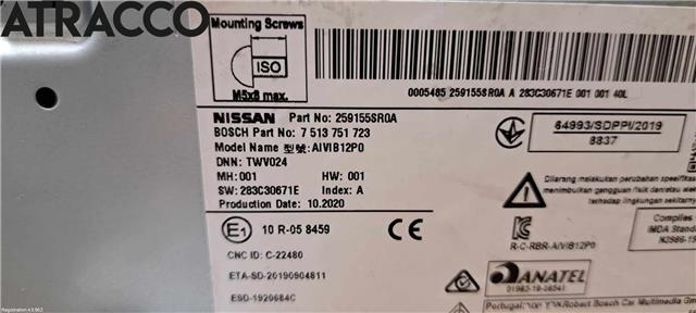 Bilstereo til Nissan Leaf 2018-->> (Type II)  (259155SR0A|)