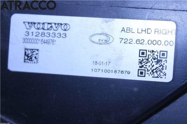 Frontlykt høyre halogen til Volvo V40 2012-2019 (31283327|)