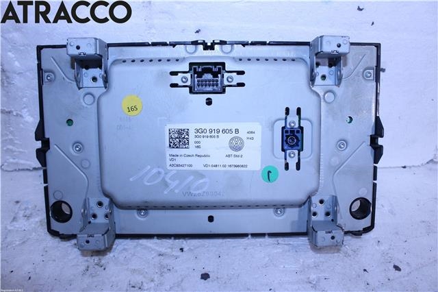 Multimedia display (MCU - Media Controller Unit) til VW Golf VII 2012-2017 (Fase 1)  (3G0919605D|)