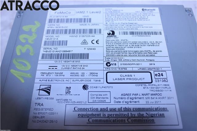 Bilstereo til Volvo V40 2012-2019  (36001114|)