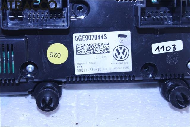 Varmeapparat betjening til VW e-Golf 2014-2017 (Fase 1)  (5GE907044ADWZU|)