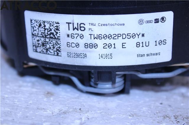 Airbag rattpute til VW Polo 2014-2017 (Type V, Fase 2) (6C0880201E|)