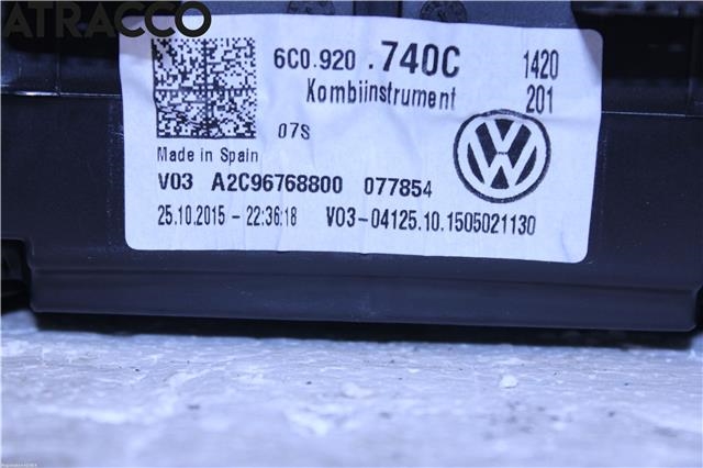 Speedometer til VW Polo 2014-2017 (Type V, Fase 2)  (F6C0920740C|)