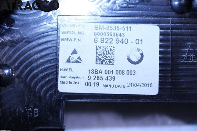 Speedometer til Mini One/Cooper 2014-->> (F54-57) (F54-57) (62106843993|)