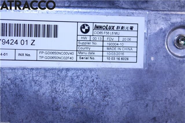 Multimedia display (MCU - Media Controller Unit) til Mini One/Cooper 2014-->> (F54-57) (F54-57) (65509279424|)