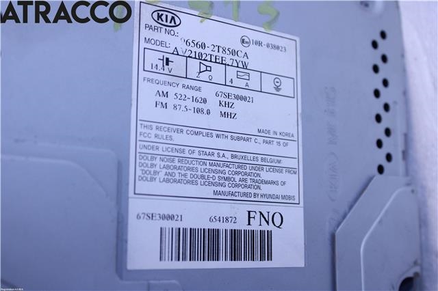 Bilstereo til Kia Optima 2014-2017  (965602T850CA|)