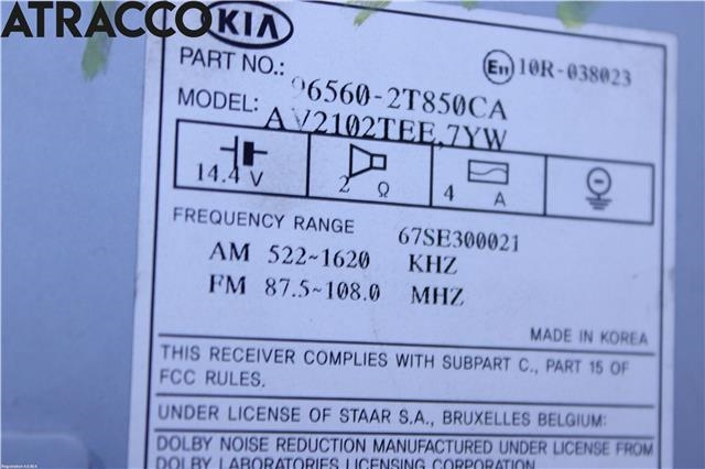 Bilstereo til Kia Optima 2014-2017  (965602T850CA|)