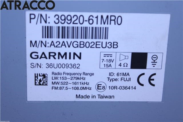 Multimedia display (MCU - Media Controller Unit) til Suzuki Swift 2011-2017 (3992061MR0ZCA|)