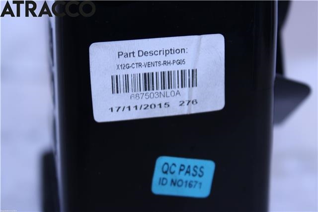Dashbord friskluftdyse til Nissan Leaf 2011-2017 (Type I) (687503NL0A|)
