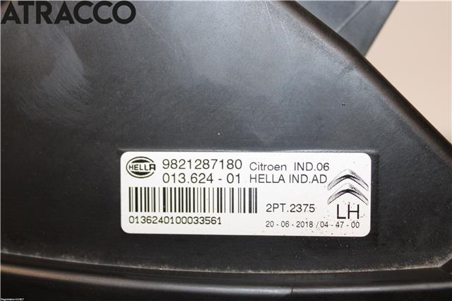 Frontlykt venstre halogen til Citroën C4, Cactus 2014-2017 (Fase 1)  (9821287180|)