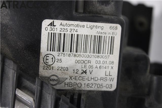Frontlykt høyre halogen til Mini One/Cooper 2007-2014 (R55-57) (R55-57) (63127269984|)