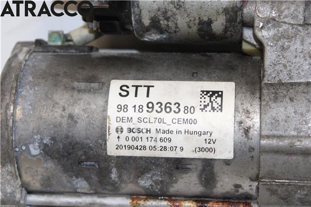 Starter diesel til Peugeot Boxer 2014-->> (Type III, Fase 2)  (9818936380|)