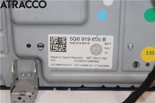 Multimedia display (MCU - Media Controller Unit) til VW Golf VII 2012-2017 (Fase 1)  (5G6919605B|)