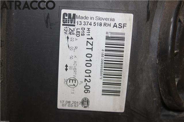 Frontlykt høyre halogen til Opel Astra J 2010-2015  (13365291|)