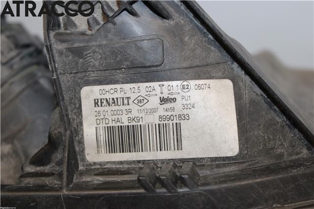 Frontlykt høyre halogen til Renault Laguna 2008-2010 (Type III, Fase 1)  