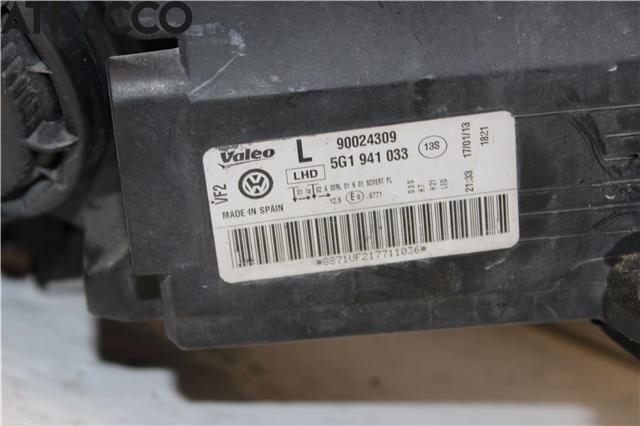 Frontlykt venstre halogen til VW Golf VII 2012-2017 (Fase 1)  