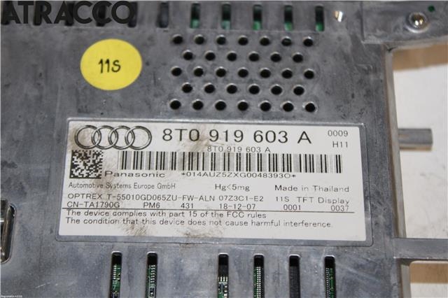 Instrument kjørecomputer til Audi A4 2007-2014 (Type IV) (B8) (B8) (8T0919603C|)