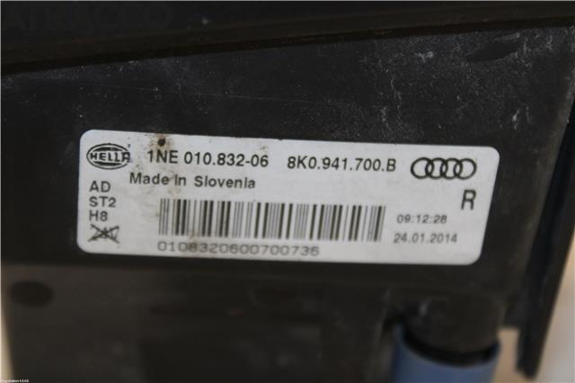 Tåkelykt høyre foran til Audi A4 2007-2014 (Type IV) (B8) (B8) (8K0941700B|)