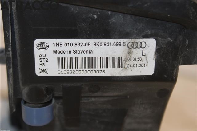 Tåkelykt høyre foran til Audi A4 2007-2014 (Type IV) (B8) (B8) (8K0941699B|)