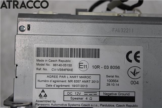 Bilstereo til Toyota Avensis 2009-2015 (Type III, Fase 1)  (8614005150|)