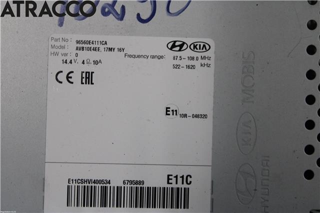 Bilstereo til Kia Soul 2014-2019 (Type II)  (96560E4111CA|)