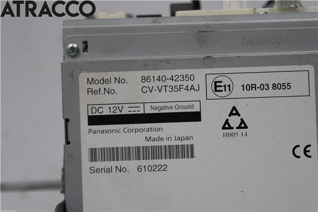 Bilstereo til Toyota RAV4 2016-2019 (Type IV, Fase 2)  (8614042350|)