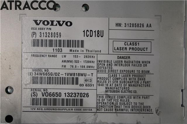 Bilstereo til Volvo V50 2007-2012 (Fase 2) (3605035|)