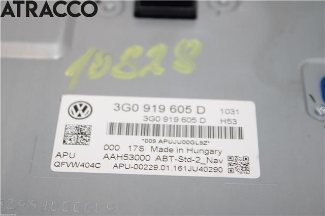 Multimedia display (MCU - Media Controller Unit) til VW Passat 2015-2019 (Fase 1) (B8) (B8) (3G0919605D|)