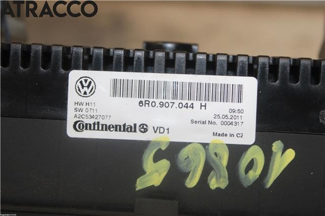Varmeapparat betjening til VW Polo 2009-2014 (Type V, Fase 1)  (6R0907044H|)