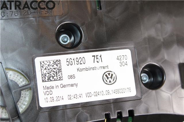 Instrumentpanel til VW Golf VII 2012-2017 (Fase 1)  (5G1920751|)