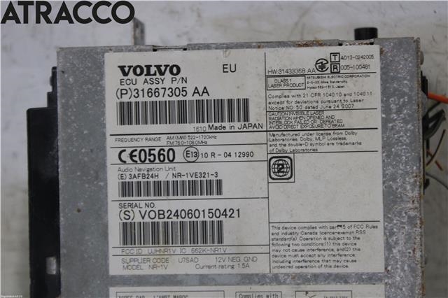 Bilstereo til Volvo V40 2012-2019  (36050657|)