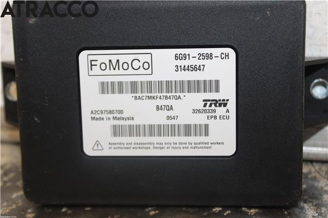 Styreenhet elektrisk parkbrems (EPB - Electric Parking Brake) til Volvo V60/V60 CC 2013-2018 (Type I, Fase 2)  (31445647|)