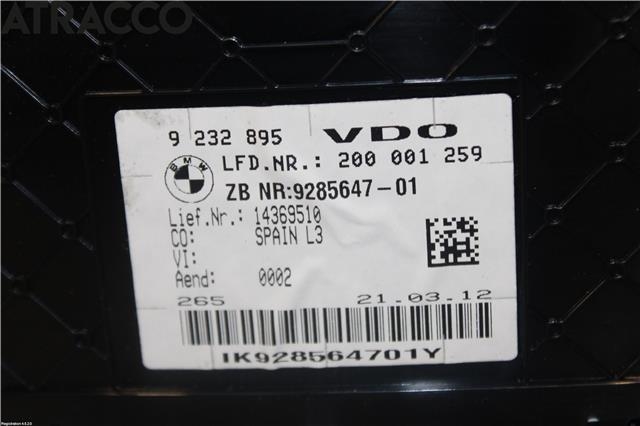 Instrumentpanel til BMW 3-Serie 2012-2018 (F30/F31/F34) (F30/F31/F34) (62108718260|)