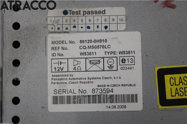 Bilstereo til Peugeot 107 2006-2014  (6564K6|)