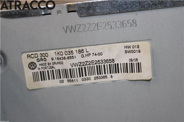 Bilstereo til VW Golf V, Combi 2003-2008  (5G0051232|)